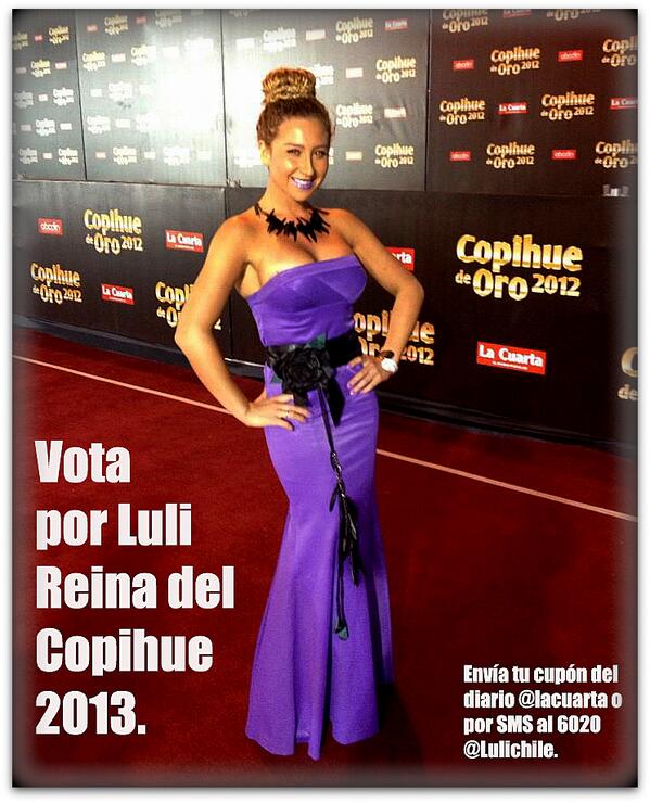 Nashaticas's tweet photo. @lulichile #Copihuedeoro @lacuarta #lulireinacopihue2013 a votar!  RT http://t.co/do4N5QYnA3 VOTEN VOTEN