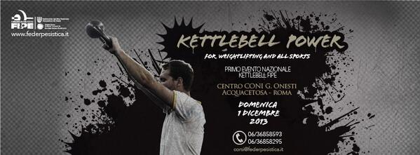 federpesistica's tweet image. #KettlebellPower Aperte le iscrizioni al primo evento Nazionale #Kettlebell FIPE ... da non perdere !!!