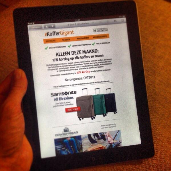 #koffergigant voorzien van #nieuwsbrief #datissterk #ontwerp