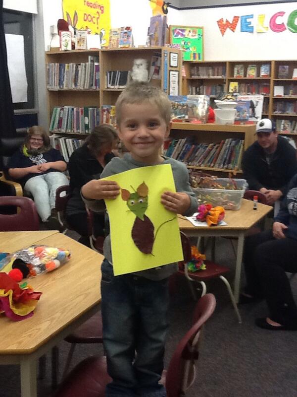 LibHunter's tweet image. @dcceg @deliabulldogs #delialibrary Amazing leaf creatures made last night at Delia Library Family Night.