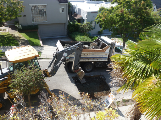 rogerjenn's tweet image. @EBMUD Removing the pavement replaced after last month&apos;s #WaterLeak. Looks like a #MakeWork project to me.