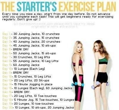Expertrain's tweet photo. Starters exercise plan.. http://t.co/z7FLlquiA0