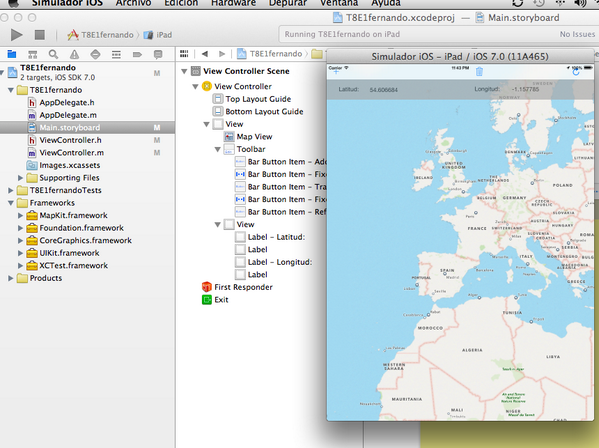 ferval19's tweet image. Un poquito de &amp;lt;MapKit/MapKit.h&amp;gt; para acabar el miercoles #developerTime