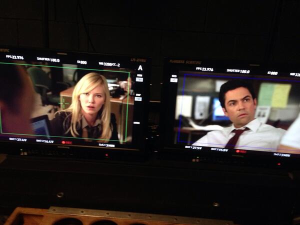 lkaplow's tweet photo. @TheKelliGiddish @TheDannyPino @FINALLEVEL killing it on set tnite. #svu http://t.co/THTg0VlfPK