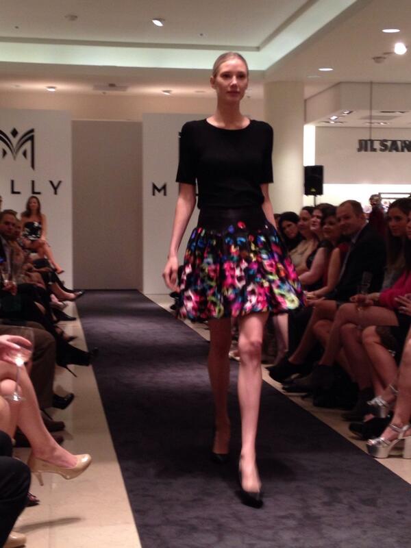 WatchWithUs's tweet image. HP grad Kelly Gillespie looks amazing at the @MillybyMichelle fashion show at @neimanmarcus