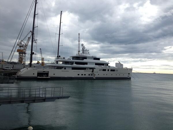 NauticalStruct's tweet image. Finishing the commissioning of our equipment in La Spezia on the 73m Perini M.Y.Grace E.  she&apos;s a stunning yacht!