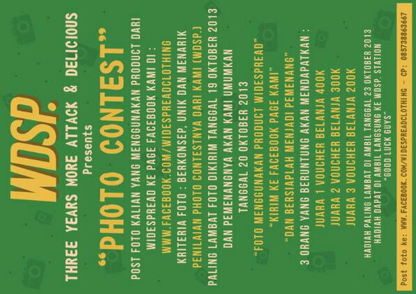 3th Anniversary WDSP. , kita lagi buat photo contest nih guys , yg suka product asli Bali ikut ya , Respect !