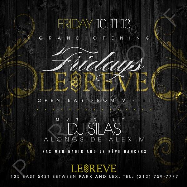 antaparties's tweet photo. Grand Opening Le REVE 125 W 54 St NY Oct 11th 2013...
9-11pm open bar and passed Hors D'ouevres http://t.co/pFH7vSZ2F7