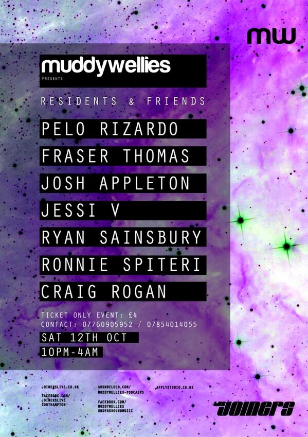 fraserappletont's tweet photo. Head down to muddywellies this Saturday to hear something abit different http://t.co/c4rMMqoYxT