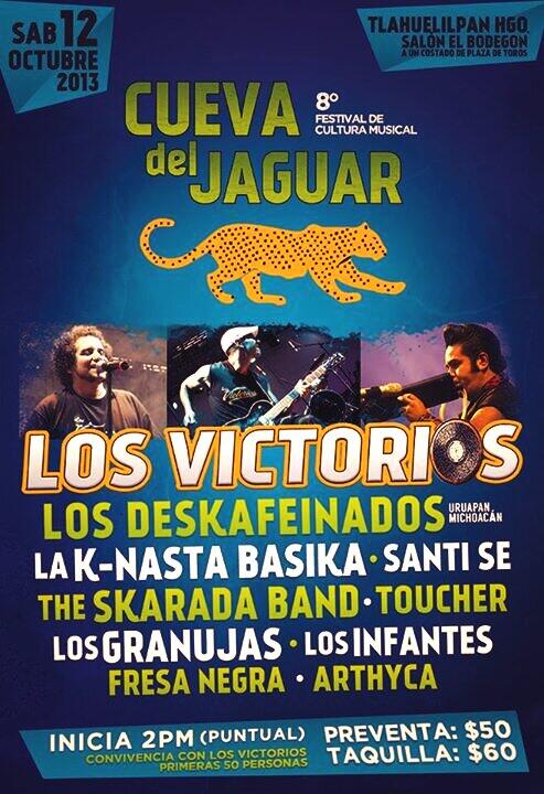 TheSkaradaBand's tweet photo. Dos días cueva del jaguar ahí nos vemos! @losvictorios y@theskaradaband presentes! http://t.co/4MwUD3wUWG