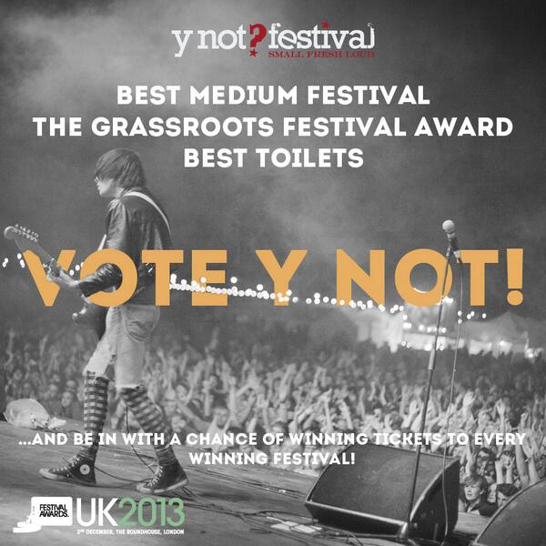 MyPreserver's tweet photo. Please vote for @ynotfestival at this years UK Festival Awards and give yourself a chance of winning some tickets. http://t.co/v1PNTnq81N