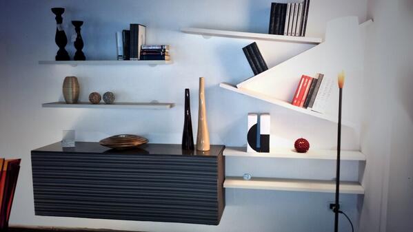 #Lago Lagopoint #composizione #etvoilà con tessuto #stratus + #mensole #diagolinea