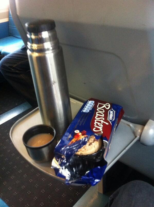 corts's tweet image. tea and biscuits on the 1:17 from #Victoria #trains