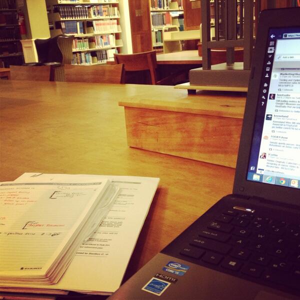 LauraMarieMcD's tweet photo. Working in the Georgetown College library while a student finishes a test. Love it here! http://t.co/F9CYLEDTg9