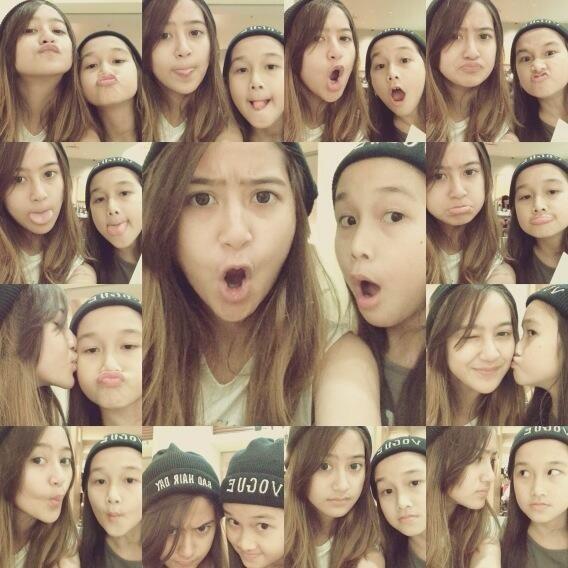 Salshabila_adrL's tweet image. [Pict] ini guysss... Narsis kah(?) salsha w/ biya *adiknya*
