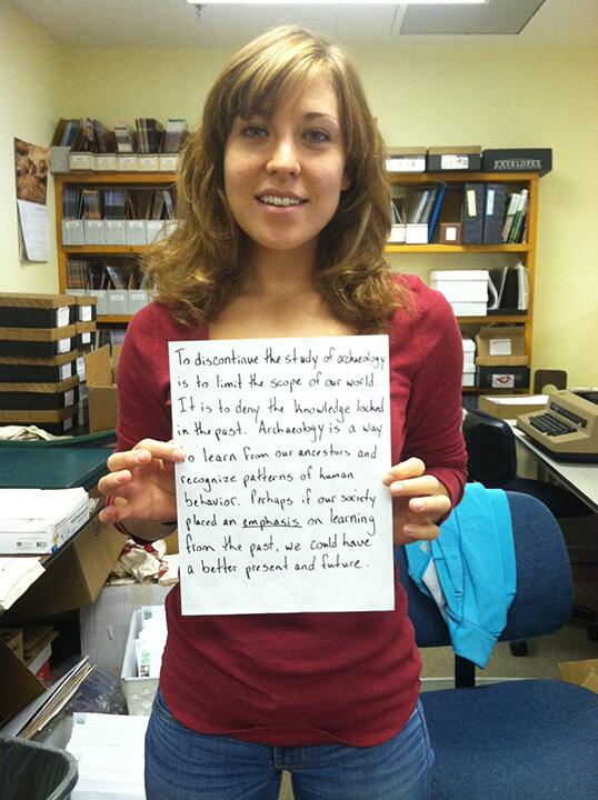 tac_org's tweet photo. More #WhyArchMatters from Arch. Con. staff members! Share why you think archaeology should be nationally funded! http://t.co/bPw1XMfTvu