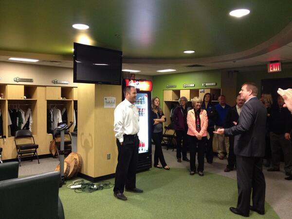 FixAutoNw's tweet image. Sneak peek of the Timbers' locker room during our owners meeting yesterday, which was held at the @TimbersFC stadium.