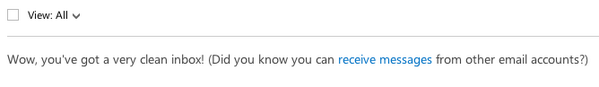 So my Hotmail account has started using flattery to get me to swing with other email accounts. Clever girl.