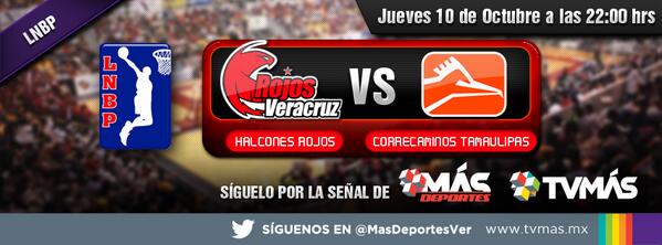 MasDeportesRTV's tweet photo. Sigue a las 10 pm el juego entre @HalconesRojosV vs @CorreBasket por @TVMASVeracruz o en http://t.co/ipDs9ugfUK http://t.co/Z04JeQCyek
