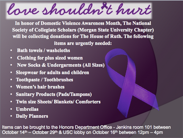 NSCS_MSU's tweet photo. @Amp_master we're collecting items for House Of Ruth ( Clothes, toiletries, sheets, blankets, etc.); Share the flyer. http://t.co/uNs8Rd5Wqc