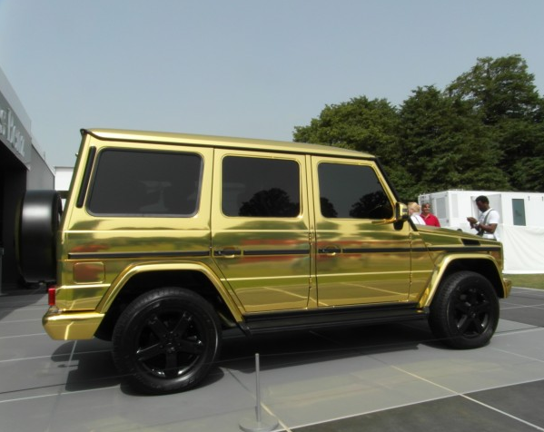 Wrap4Money's tweet photo. Check out this sweet #gold #gwagon #mercedes http://t.co/FlGlkzFr4G