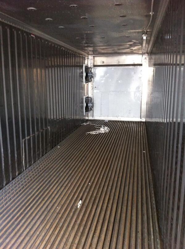 InlineMarc's tweet image. Wiring some fans in this container used for drying logs