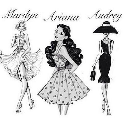 abiward99's tweet photo. Marilyn💋 @ArianaGrande 🎀 Audrey💎 http://t.co/w2hve7dvJn