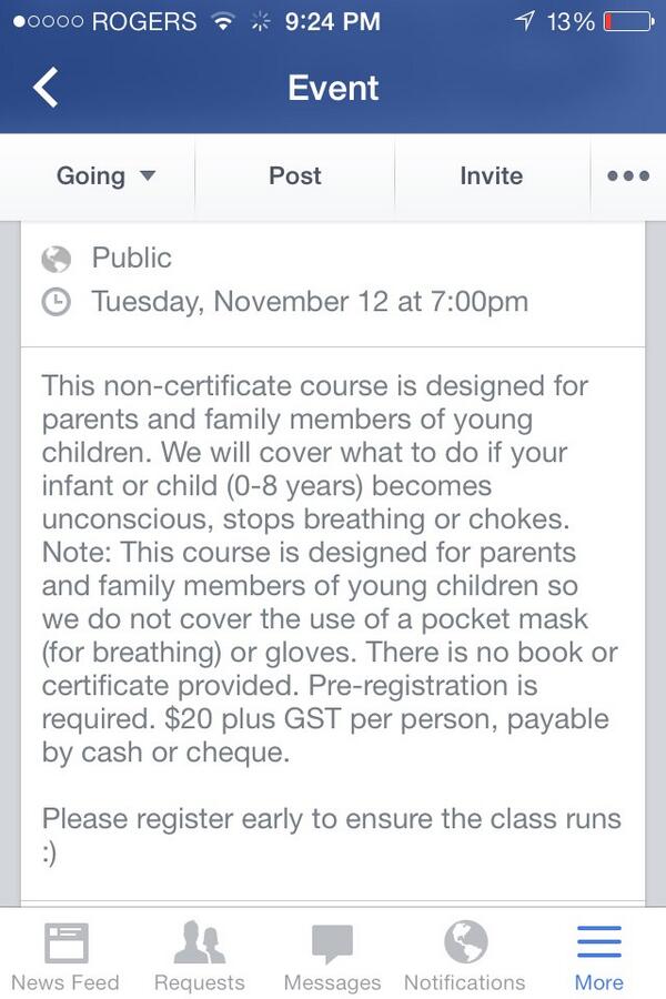 OntheGoFirstAid's tweet image. First Aid for the Prepared Parent class. Nov 12 7-9pm. Like us on Facebook for more info :)