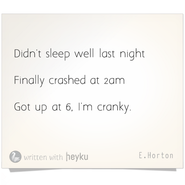 EdnaHorton's tweet photo. Check out my latest #heyku via @HeykuApp http://t.co/CTlFkzLYzx