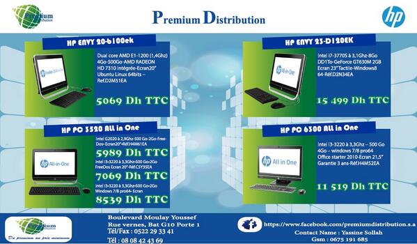 PremiumDistribu's tweet photo. Cher Partenaire,
Nous avons le plaisir de vous présenter notre promotion  HP PC ALL IN ONE. Commandez dès aujourd’hui http://t.co/ZIOJXY5ZI1