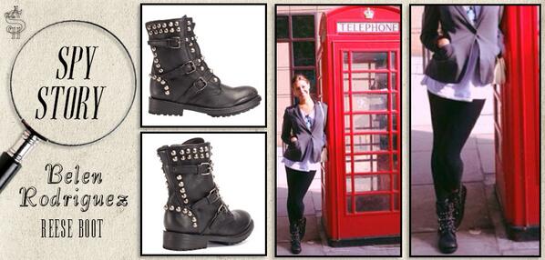 Ash_Italia's tweet photo. @belenrdguez indossa gli anfibi neri borchiati stile #punk di #Ash "Reese"! http://t.co/qyF7TE3p2o