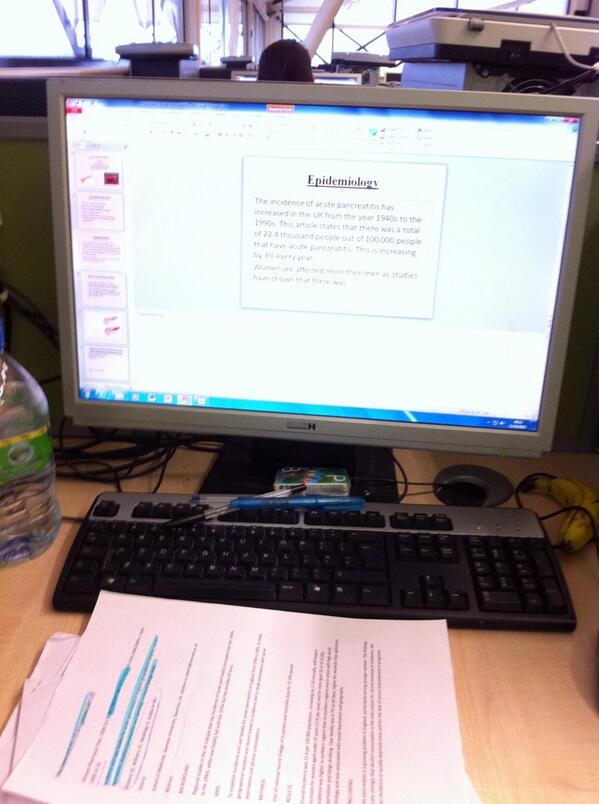 Neelam1993's tweet photo. #presentation#AcutePancreatitis#Bleugh#CBA http://t.co/PVgW8Uxy2C