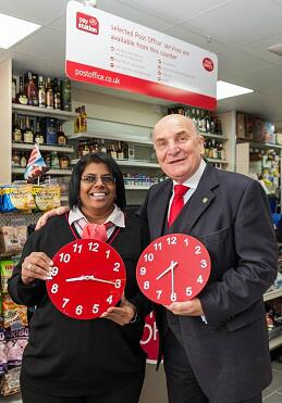 PostOfficeNews's tweet photo. Stephen Pound MP is very impressed with the major refurbishment of Bilton Road Post Office, Perivale and longer hours http://t.co/RSzQAS4ODG