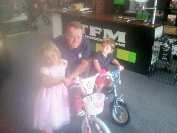 sammyjrix's tweet photo. @TFMRides best part of it all - super excited new bike owners, and dad! #happybday #zoomzoom http://t.co/Hy80LLRYv9