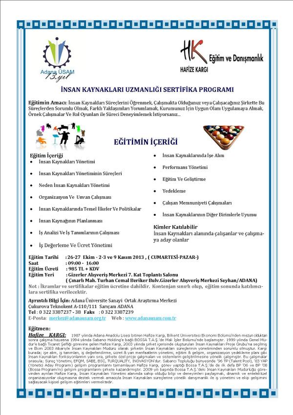 İnsan Kaynakları Uzmanlığı Sertifika Programımız Başlıyor