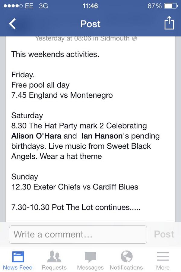 Radwayinn's tweet photo. This weekends activities..... http://t.co/pY7BitVzpT