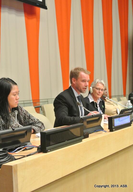 #IDDR New York. Alex Robinson, DiDRRN/ASB, with @WahlstromM & Stephanie Rahardja from @DACjogja & @unisdr #drr4all