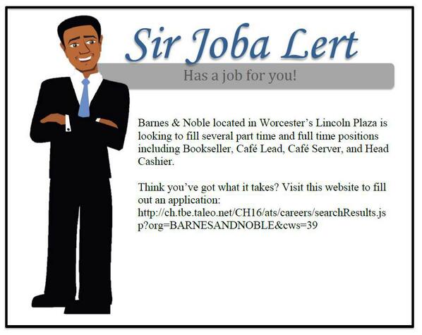 Sir Joba Lert's found some new jobs at Barns &amp; Noble!