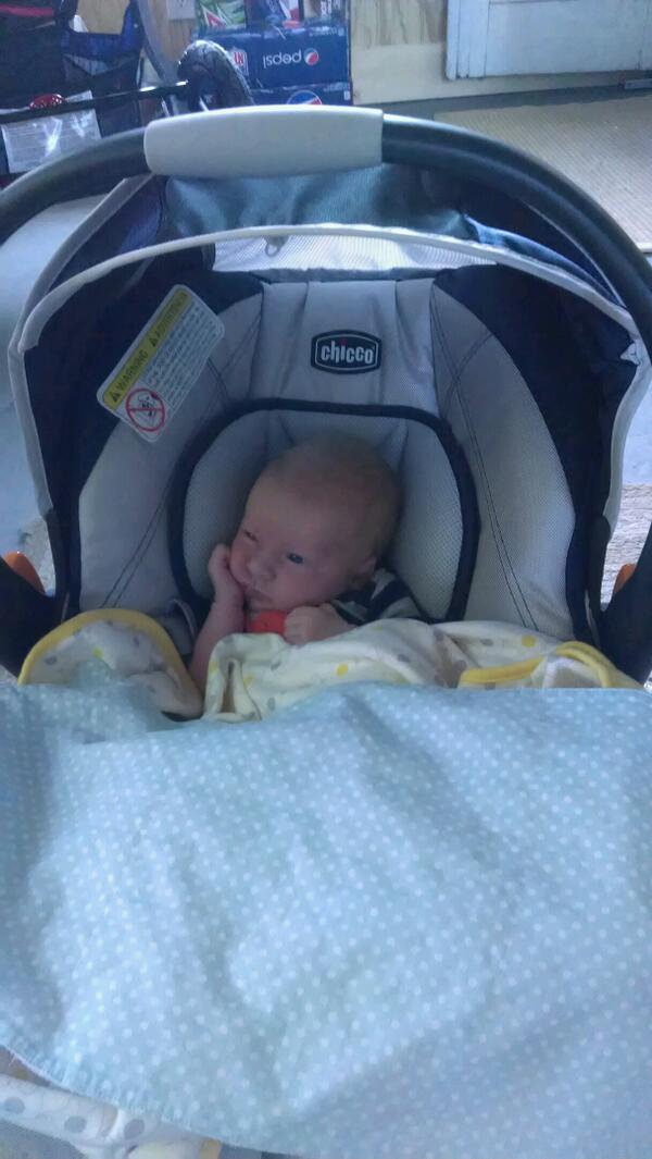 HenryKime's tweet photo. Mom, @smkime, put me on the front porch because I like to listen to the noise outside. http://t.co/6rB9y23YKD