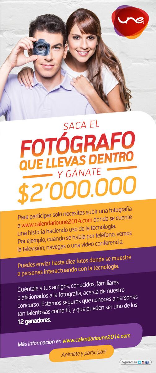 Ideartes's tweet photo. UNE ofrece un nuevo concurso de fotografía, Calendario UNE 2014. Anímate y participa.  Info: http://t.co/Pu0Tp7igXr http://t.co/kGqrG8GcbR