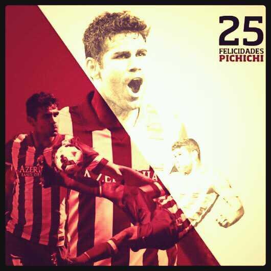 CostaOfficial19's tweet photo. Aqui você tem uma foto que o Atlético de Madrid me deu no meu aniversário. Saudações. http://t.co/332mF7HfOF