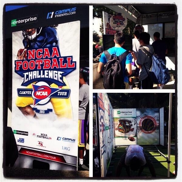 NCAA_FB's tweet photo. Outside LSU's student union! #NCAAFootballTour @EANCAAFootball @CampusInsiders @carshare http://t.co/ZlVPLR6qpl