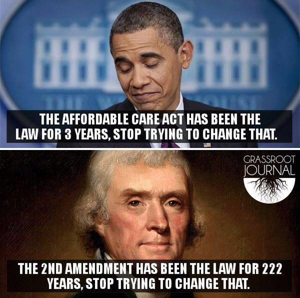 btperkins18's tweet image. Ummmm YES...#Obama #Gunrights #AntiGunControl #Obamacare #2ndAmendment #ThomasJefferson #Constitution