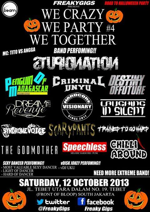 Mari kita merapat kita akan perfrom di acara @FreakyGigs at  BEAM cafe 21:20 wib