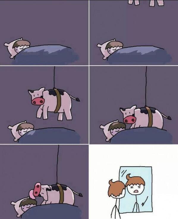 9GAG's tweet image. Damn ninja cows!