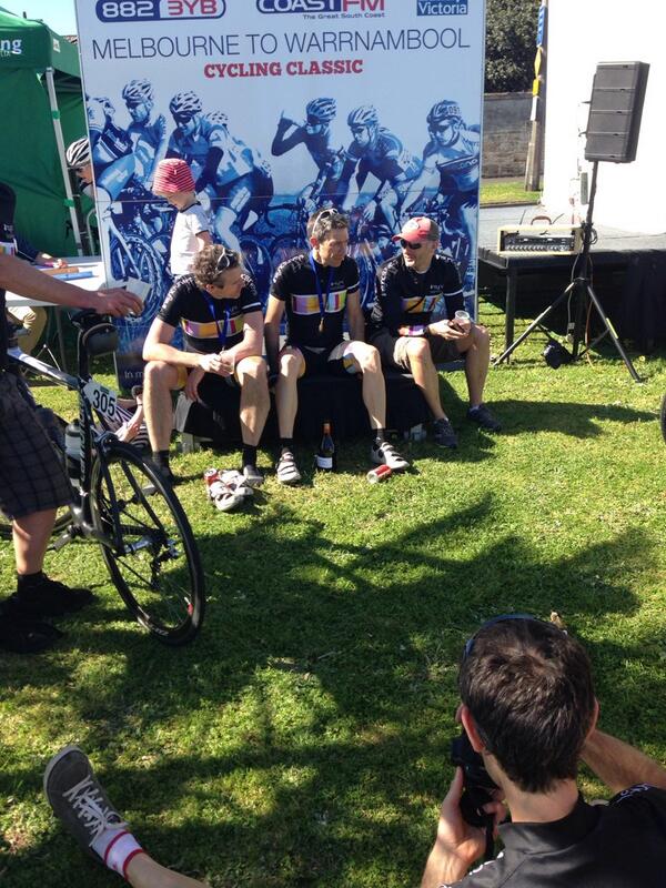 Champagne and medals go so well together. Well done sandman cam and slim. Nailed the #m2w13 congratulations