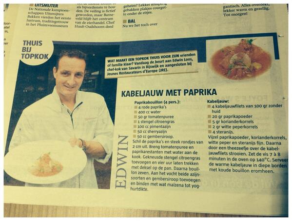 #briljant <a href="/Edwin_Loos/">Edwin Loos</a> artikel in #etenengenieten @FelixWilbrink en Felix artikel nog goed gekomen! #weiwit