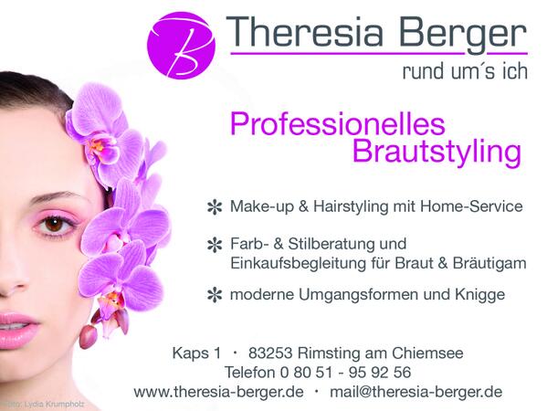 Das Hochzeits-Gutscheinbuch für RO/CH erscheint demnächst!
Gutschein-Wert: 75 € - Theresia Berger in Rosenheim/Prien!