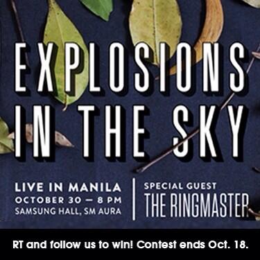 RT this pic and follow us to win a pair if tickets to Explosions in the Sky on Oct 30 at Samsung Hall, SM Aura!