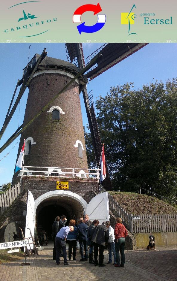 Vandaag Frans bezoek uit Carquefou aan Molen Jacobus te Vessem.